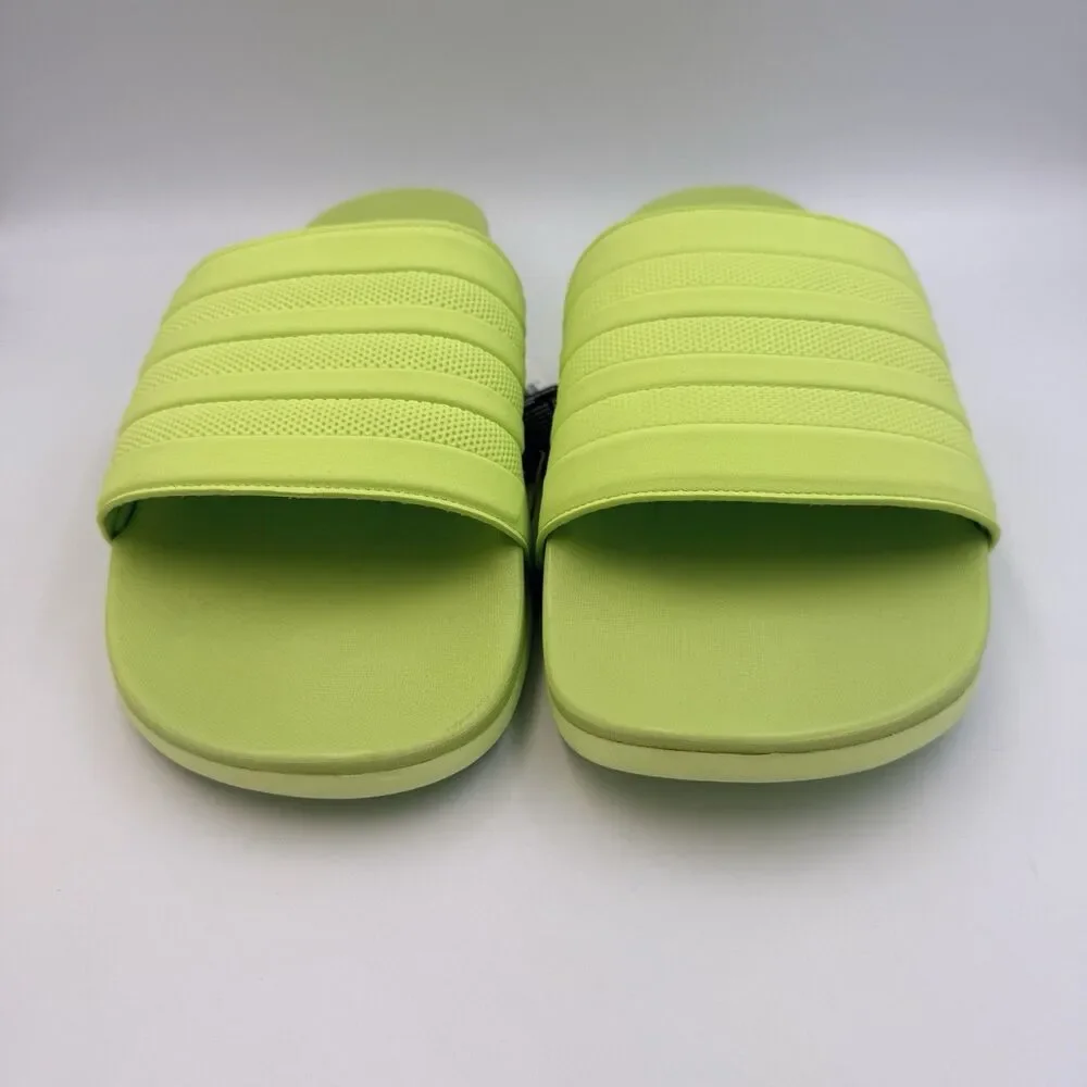 Adidas ADILETTE Comfort Slides Men’s Size 15 Color Pulse Lime Green NWT